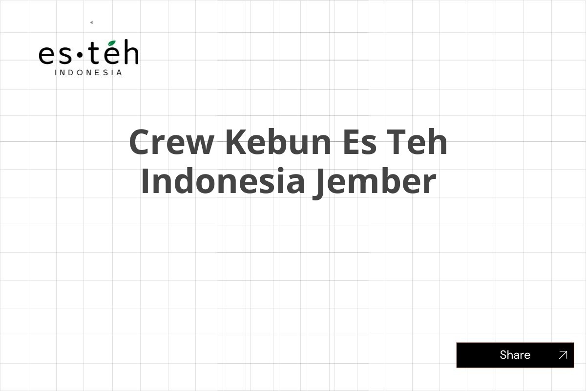 Crew Kebun Es Teh Indonesia Jember