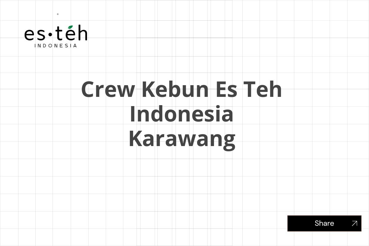 Crew Kebun Es Teh Indonesia Karawang