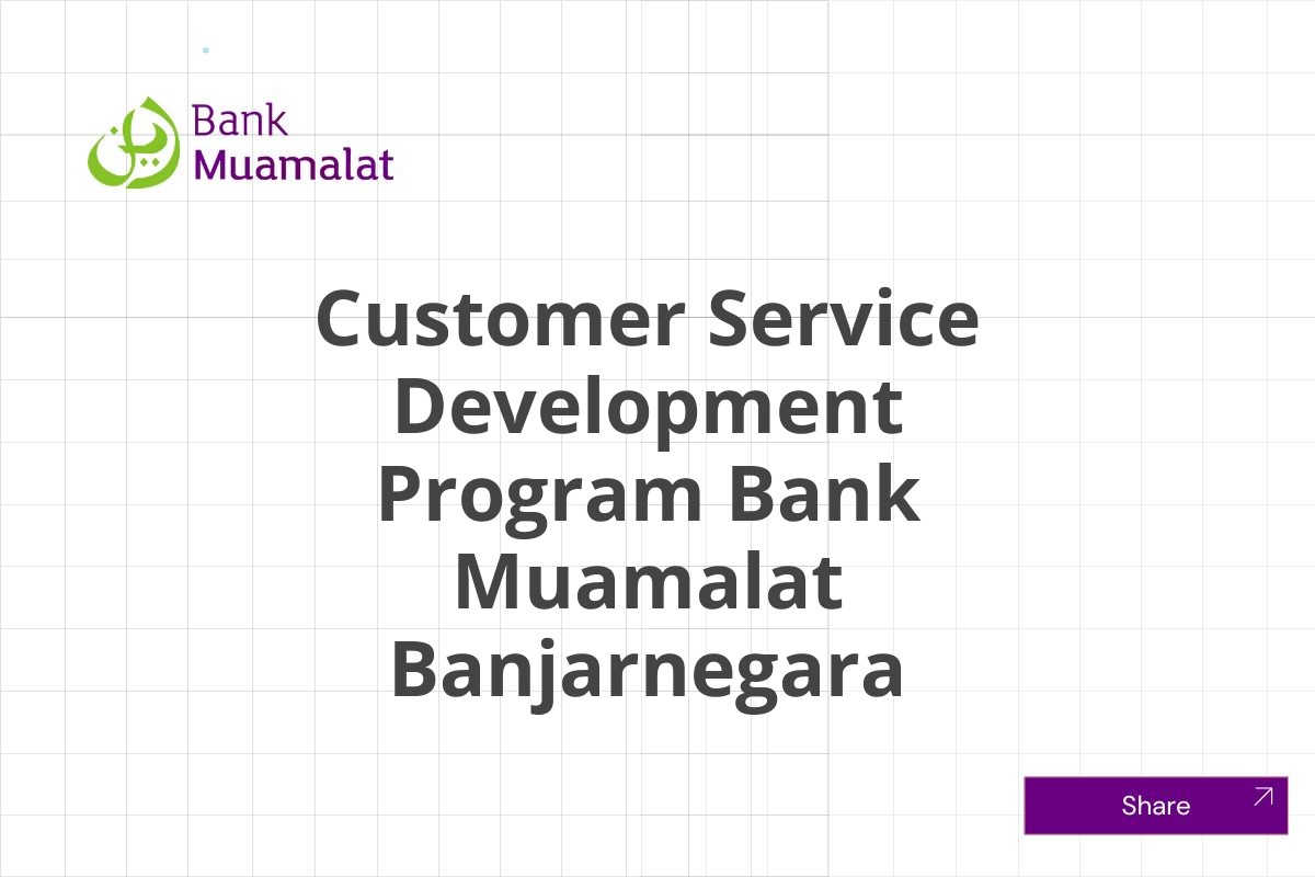 Job Vacancy Customer Service Development Program Bank Muamalat Banjarnegara Januari 2025 (Resmi)