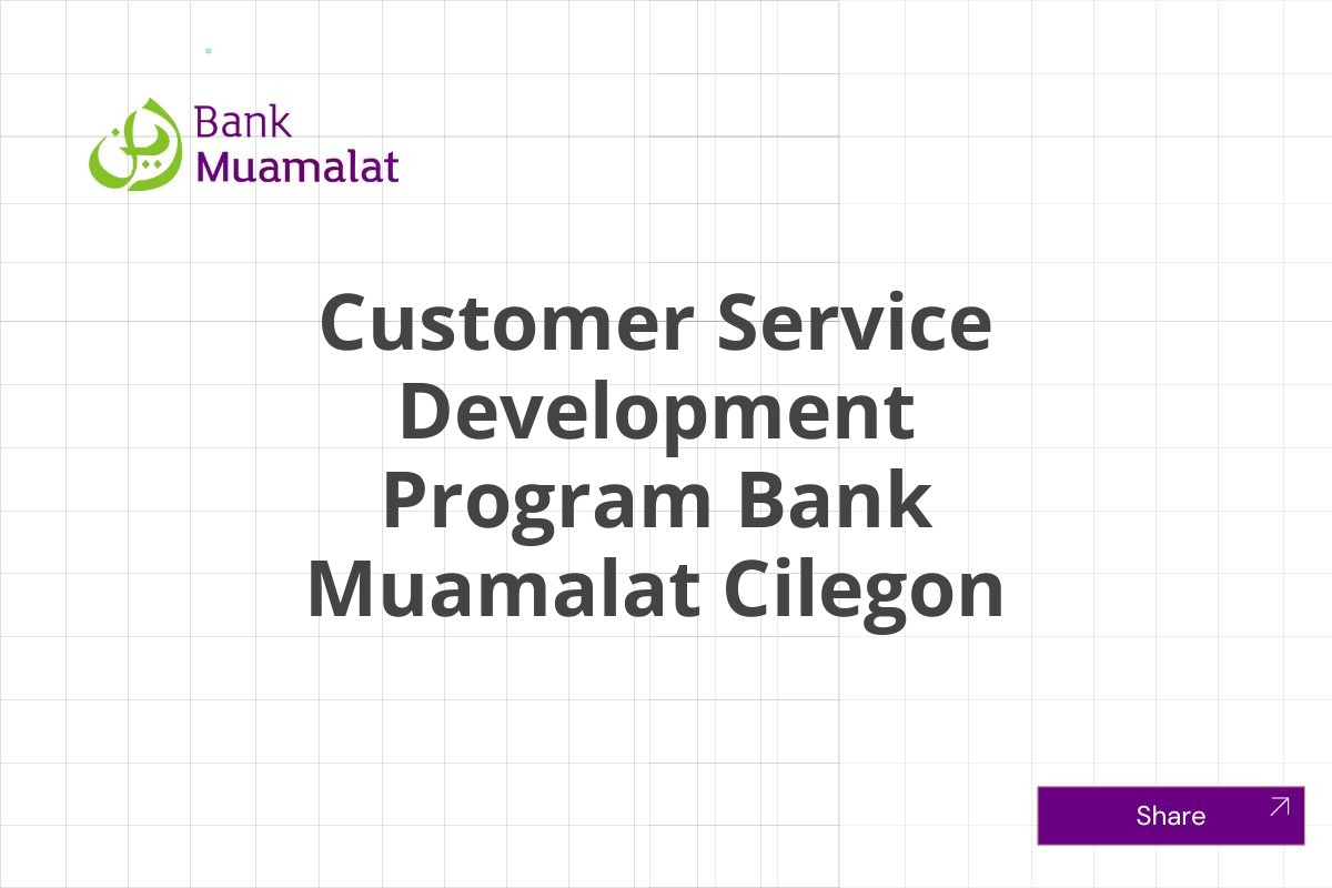 Info Kerja Customer Service Development Program Bank Muamalat Cilegon Januari 2025 (Lamar Sekarang)