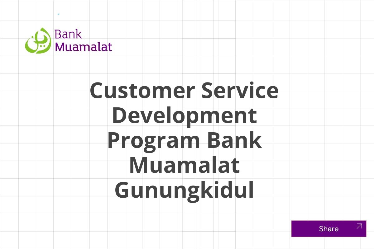 Kerja Terbaru Customer Service Development Program Bank Muamalat Gunungkidul Januari 2025 (Resmi)