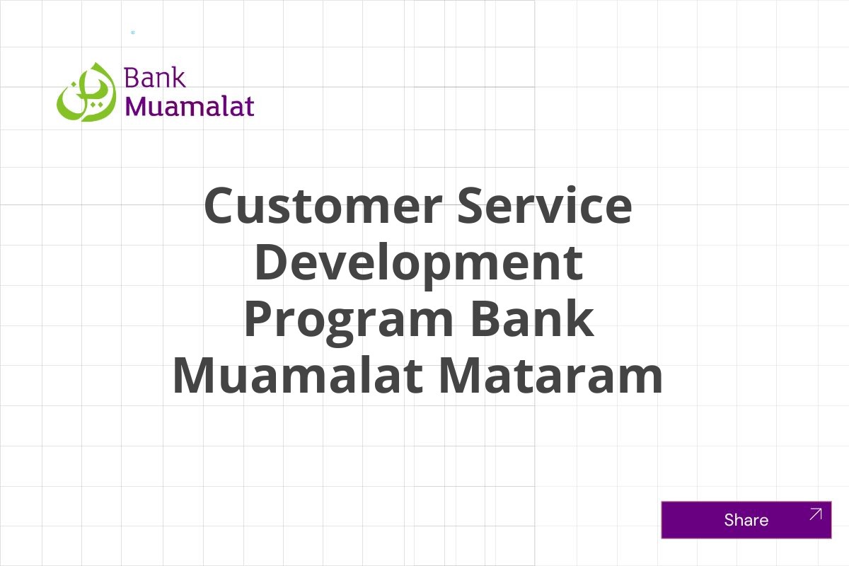 Info Loker Customer Service Development Program Bank Muamalat Mataram Januari 2025 (Lamar Sekarang)