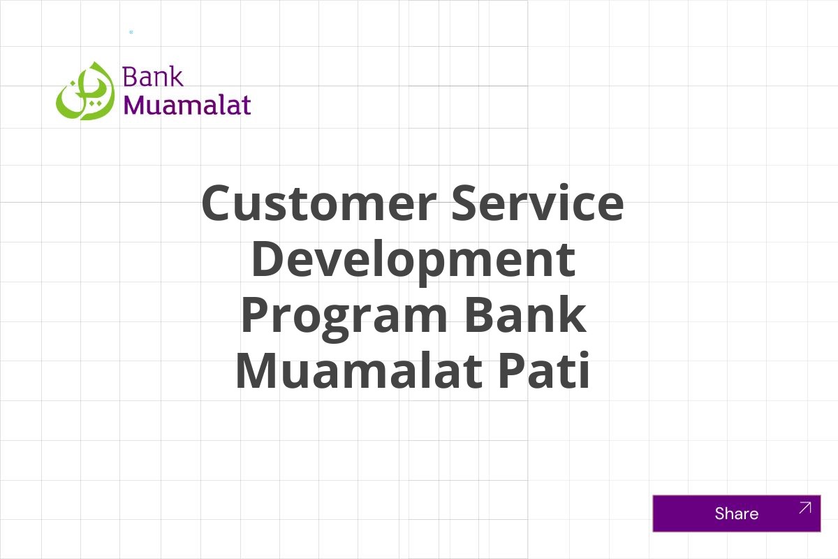 Lamar Kerja Customer Service Development Program Bank Muamalat Pati Januari 2025 (Apply Now)