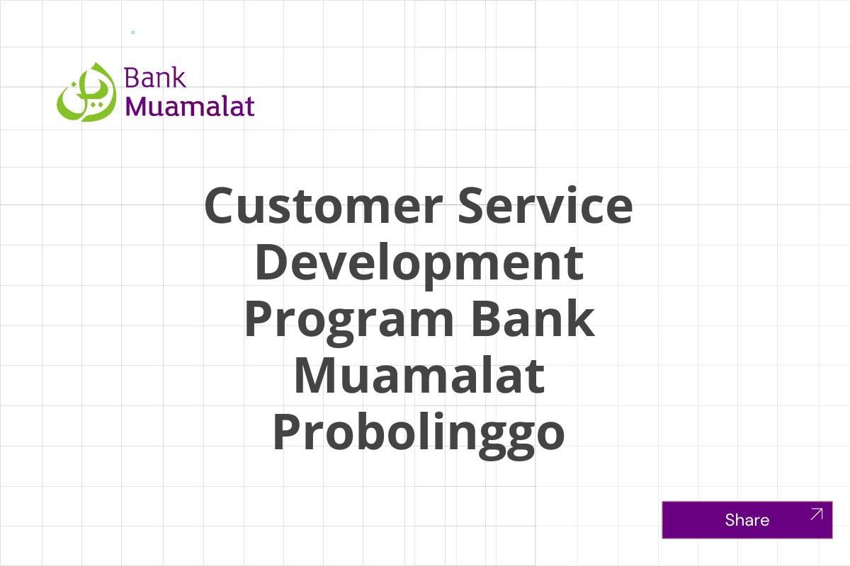 Kerja Terbaru Customer Service Development Program Bank Muamalat Probolinggo Januari 2025