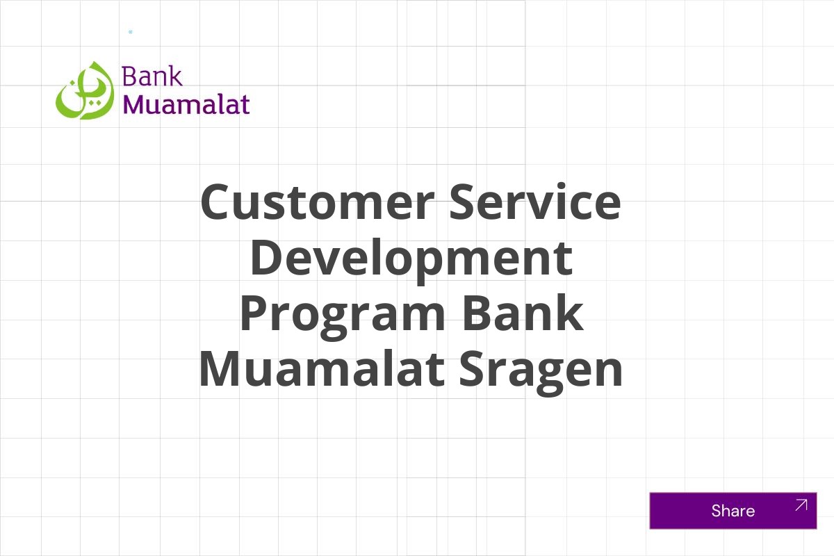 Recruitment Customer Service Development Program Bank Muamalat Sragen Januari 2025 (Apply Now)