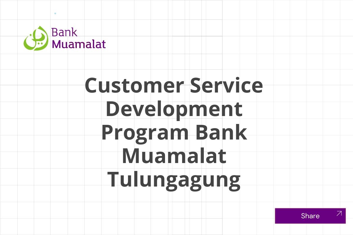 Info Loker Customer Service Development Program Bank Muamalat Tulungagung Januari 2025