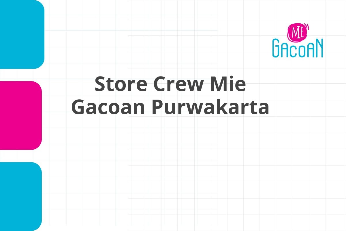 Store Crew Mie Gacoan Purwakarta