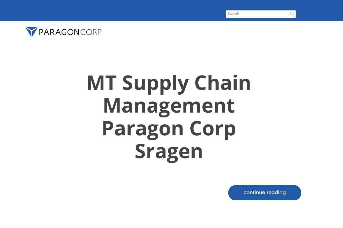 Lowongan MT Supply Chain Management Paragon Corp Sragen Tahun 2025