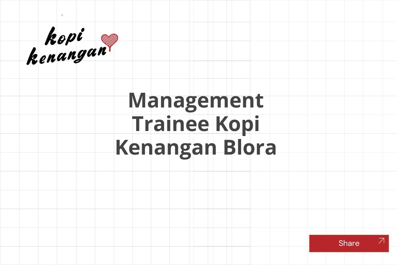 Recruitment Management Trainee Kopi Kenangan Blora Tahun 2025 (Resmi)