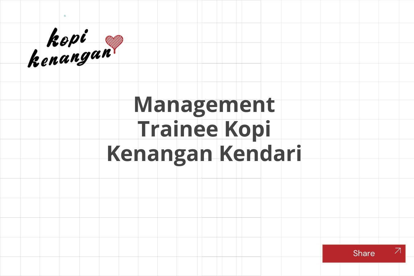 Peluang Karir Management Trainee Kopi Kenangan Kendari Tahun 2025 (Lamar Sekarang)